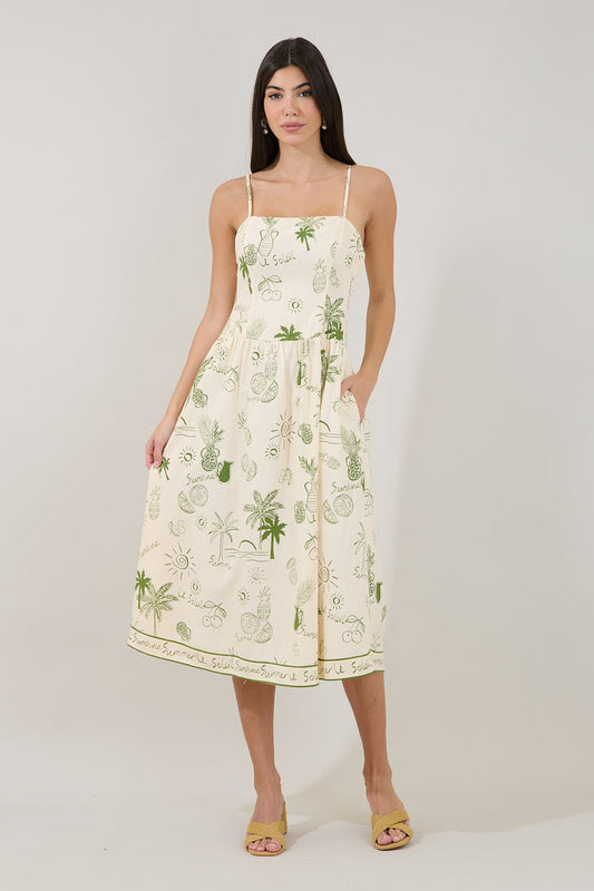 Selry Smocked Midi Dress Soleil