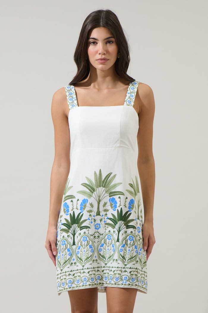 Senara Floral Sally Smocked Mini Dress