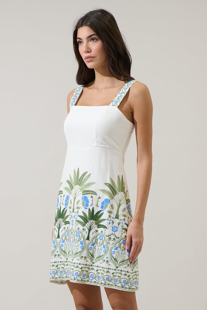 Senara Floral Sally Smocked Mini Dress