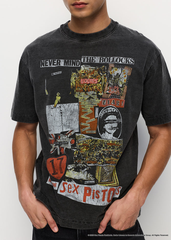 SEX PISTOLS COLLAGE GRAPHIC BAND TEE