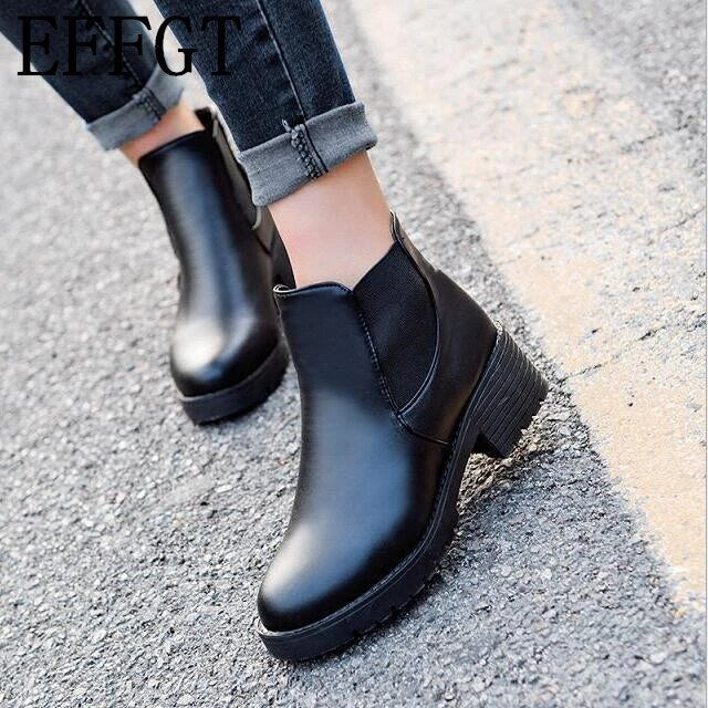 SH306 - Thick heel casual women's boots
