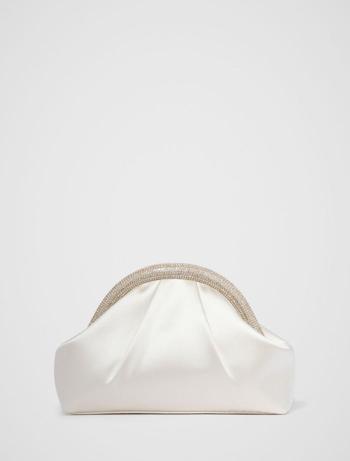 Shayla Shiny Frame Clutch 0 Ivory Forever New