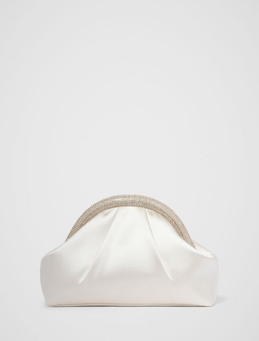 Shayla Shiny Frame Clutch 0 Ivory Forever New