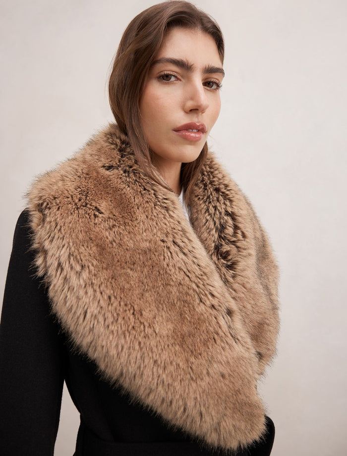 Shelby Faux Fur Collar Coat Forever New