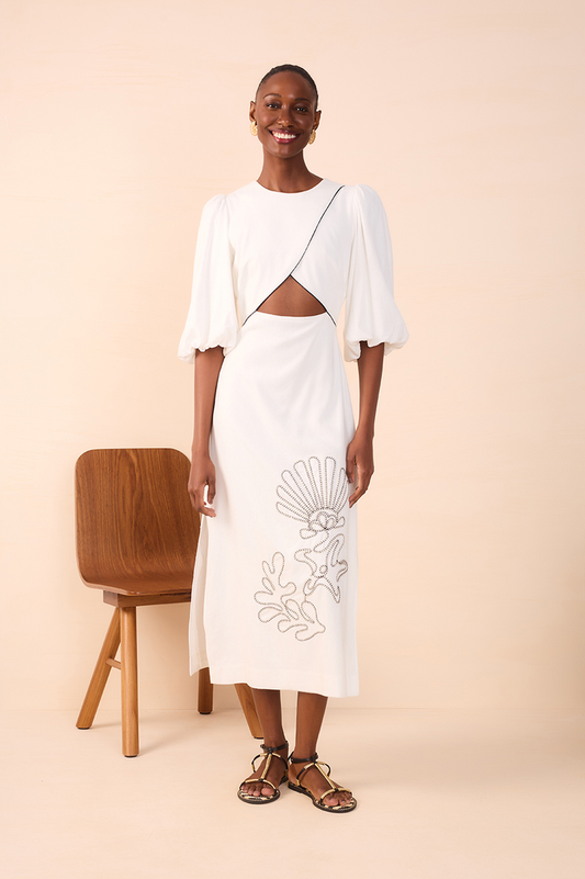 Shell Emb. Maxi Dress_1
