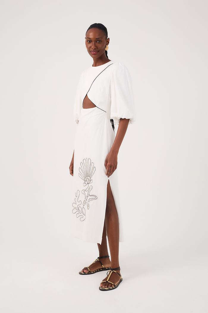 Shell Emb. Maxi Dress_2