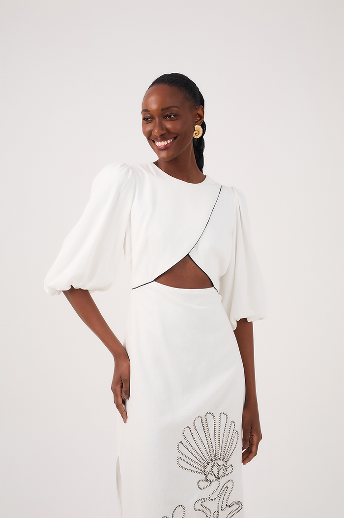 Shell Emb. Maxi Dress_3
