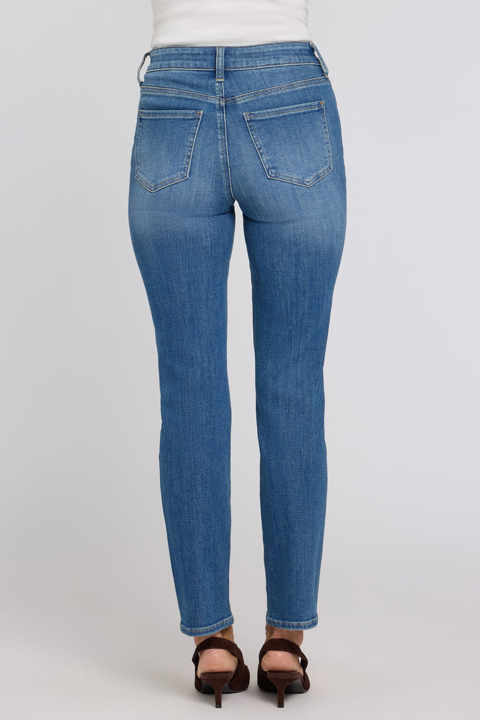 Sheri Slim Straight Jeans - Agave