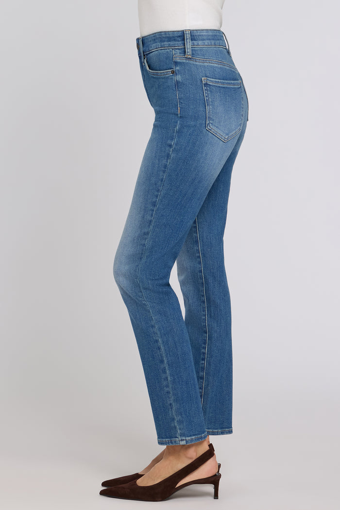 Sheri Slim Straight Jeans - Agave