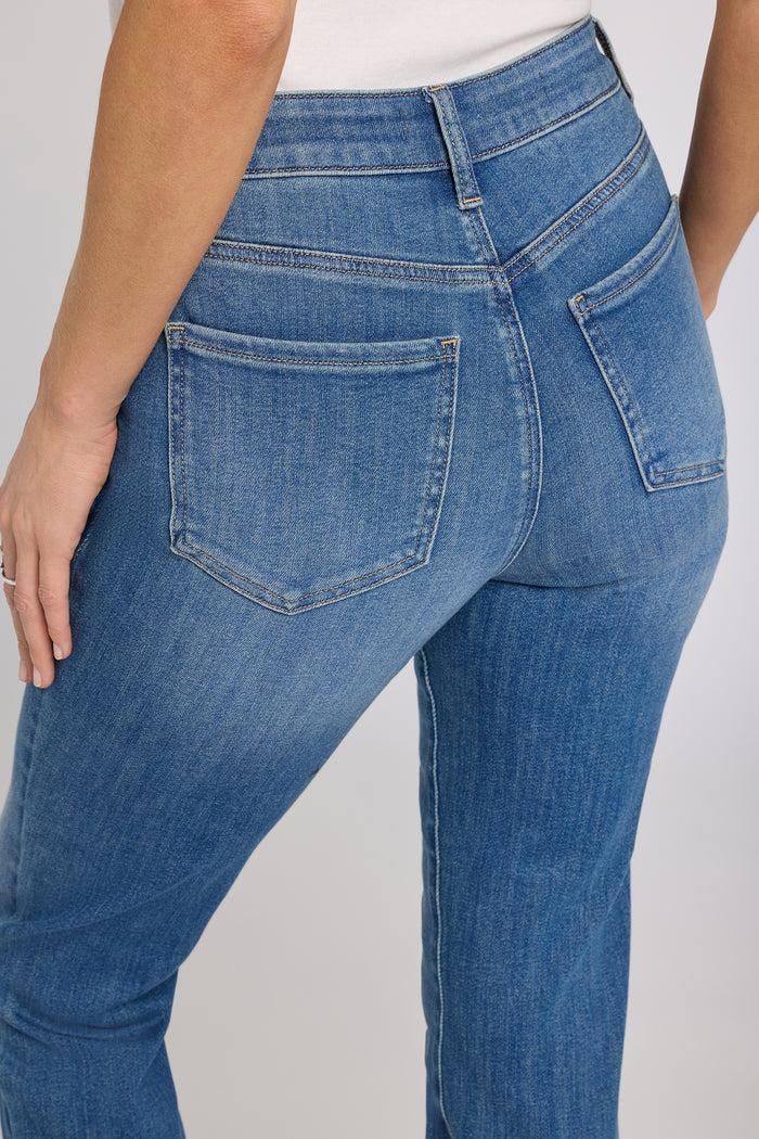 Sheri Slim Straight Jeans - Agave