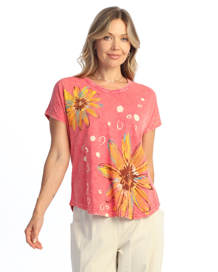 Short Sleeve V-Neck Top - M91