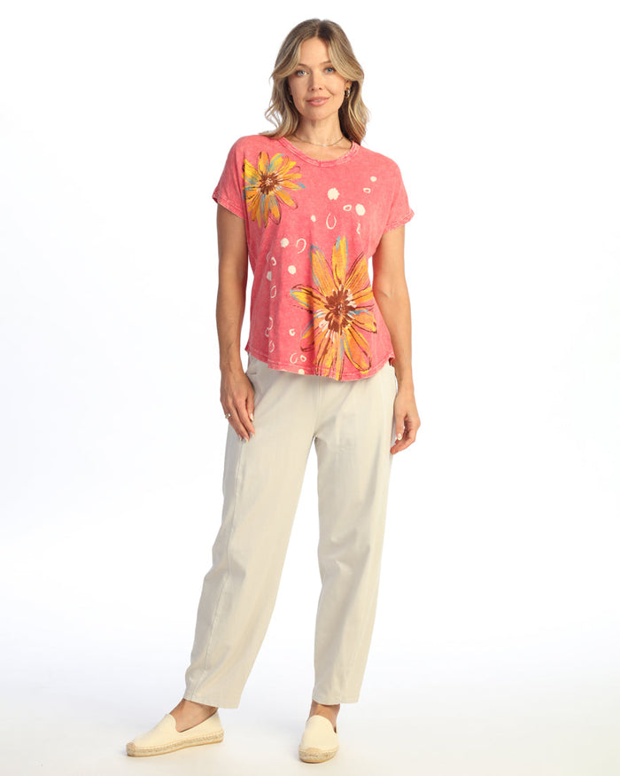 Short Sleeve V-Neck Top - M91