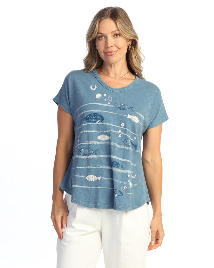 Short Sleeve V-Neck Top - M91