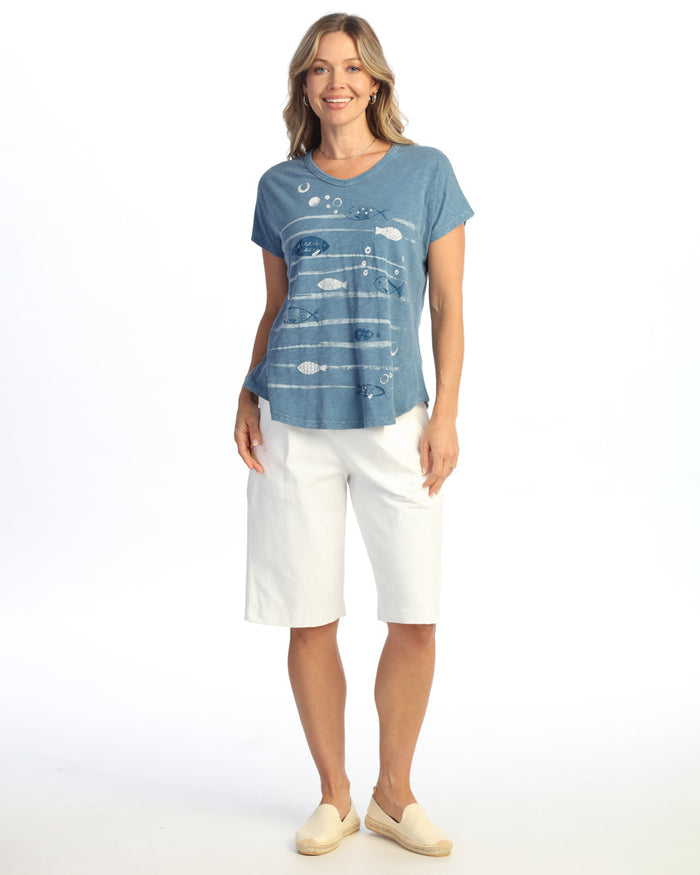 Short Sleeve V-Neck Top - M91