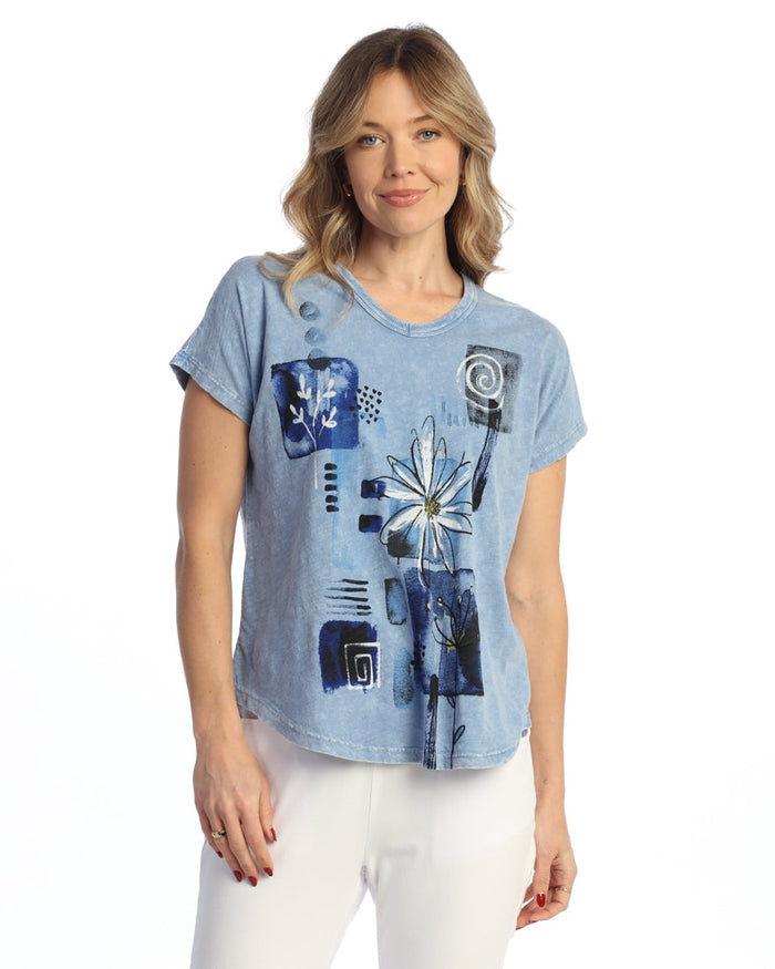 Short Sleeve V-Neck Top - M91