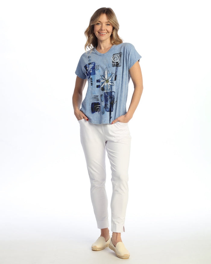 Short Sleeve V-Neck Top - M91