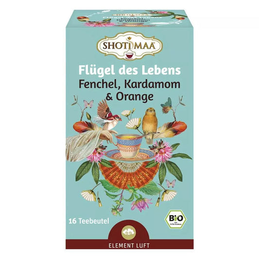 Shoti Maa - Flügel des Lebens | Fenchel, Kardamom & Orange, 5 Elemente Tee - 16 Teebeutel_12842.jpg