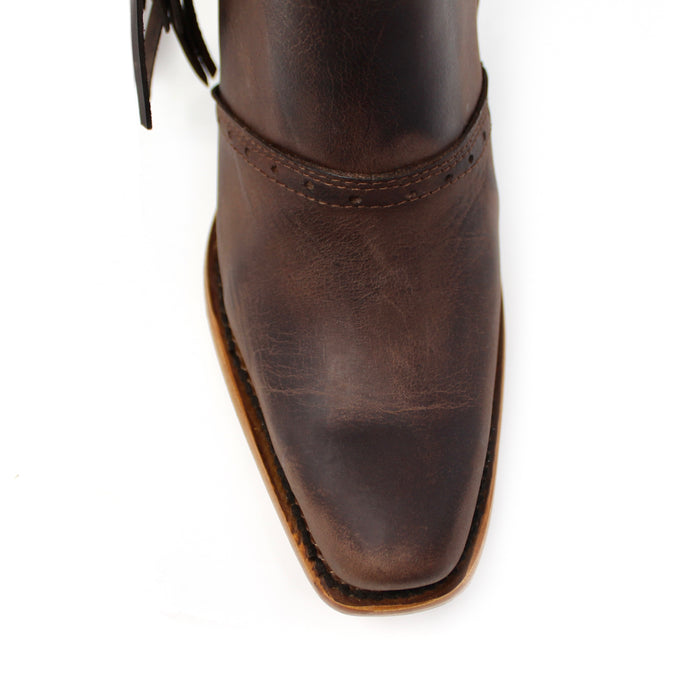 "Sierra" Artillero Fringe Bootie- Brown