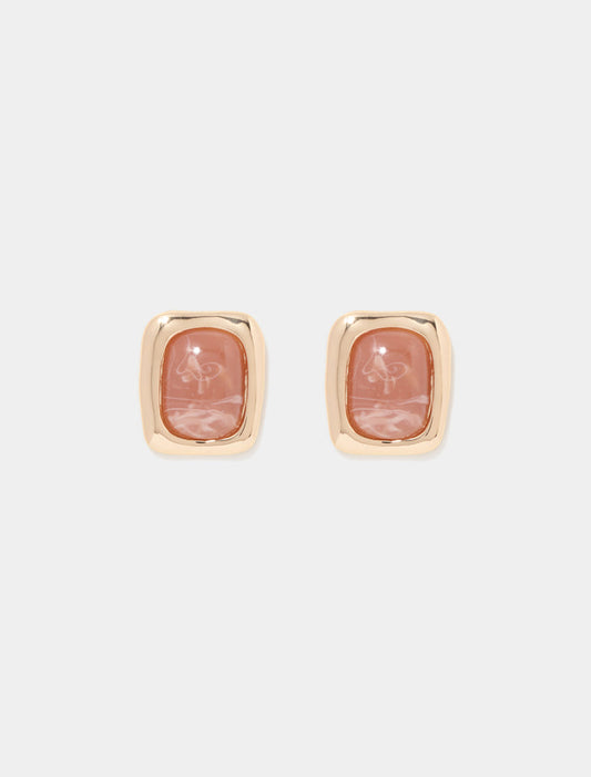 Signature Sandra Stone Stud Earrings 0 Amber Gold Forever New