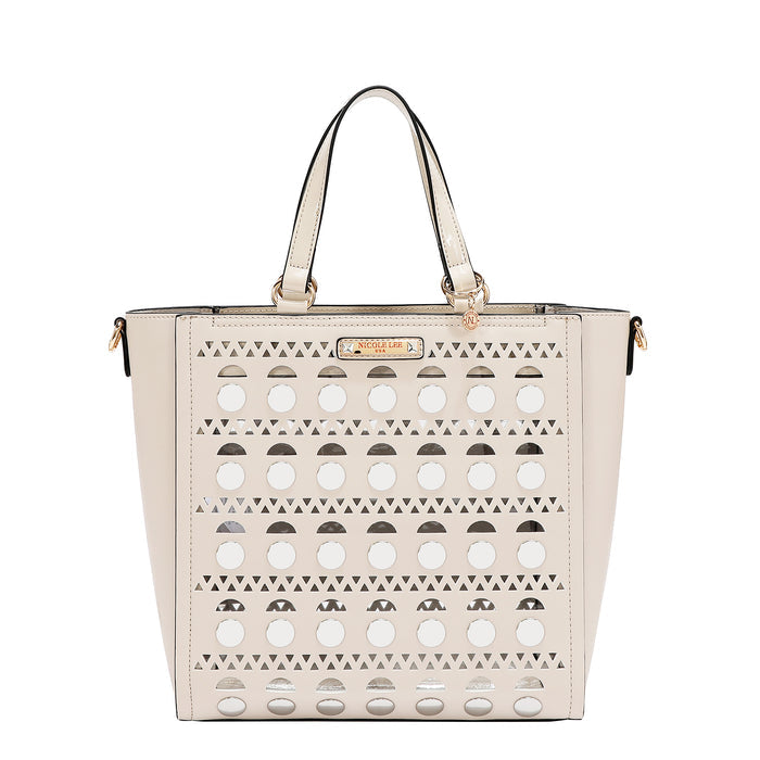 SILVER POP STUD TOTE BAG
