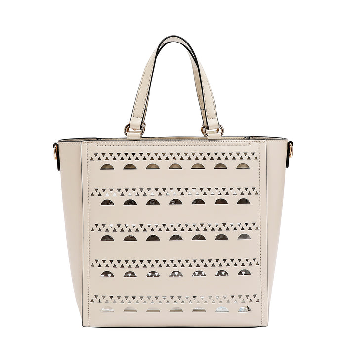 SILVER POP STUD TOTE BAG