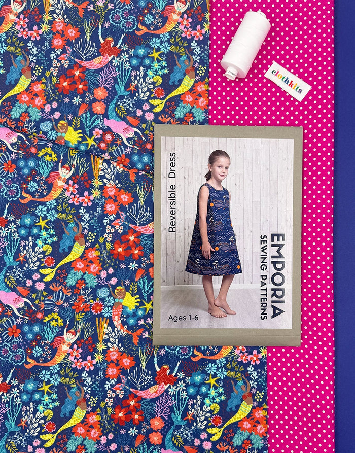 Siren Seas Reversible Dress Complete Dressmaking Kit, Emporia Patterns