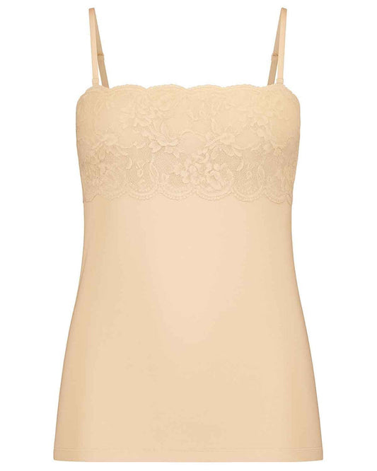 Slenderella Gaspe Lace Camisole Top - Beige - Slenderella