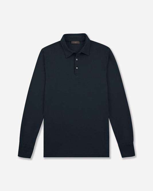 Slim fit Interlock cotton polo shirt