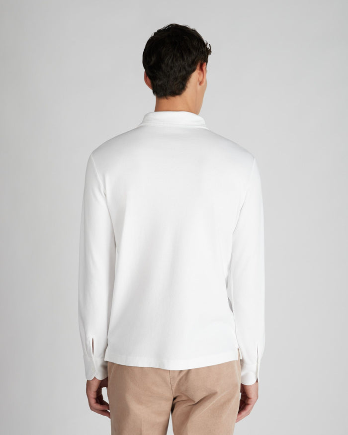 Slim fit Interlock cotton polo shirt