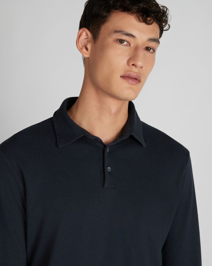 Slim fit Interlock cotton polo shirt