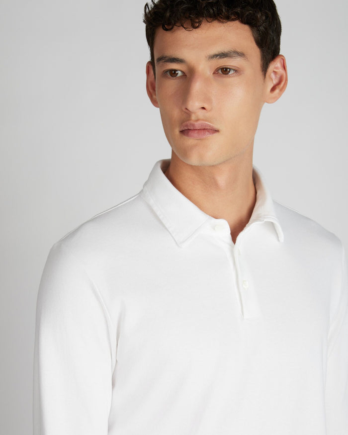 Slim fit Interlock cotton polo shirt