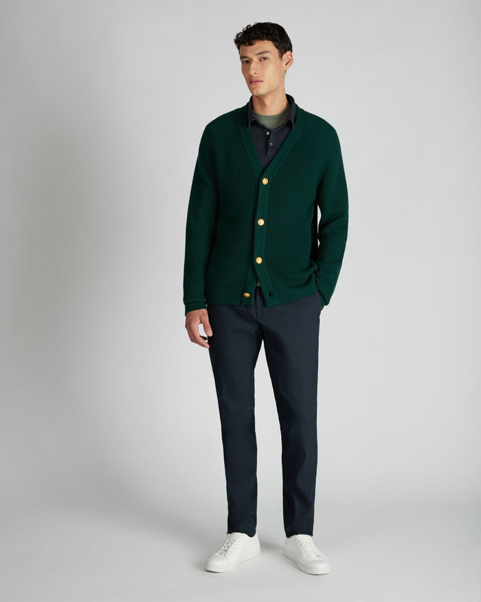 Slim fit Interlock cotton polo shirt