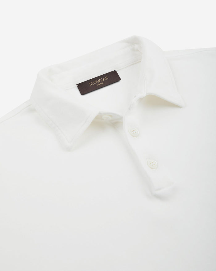 Slim fit Interlock cotton polo shirt