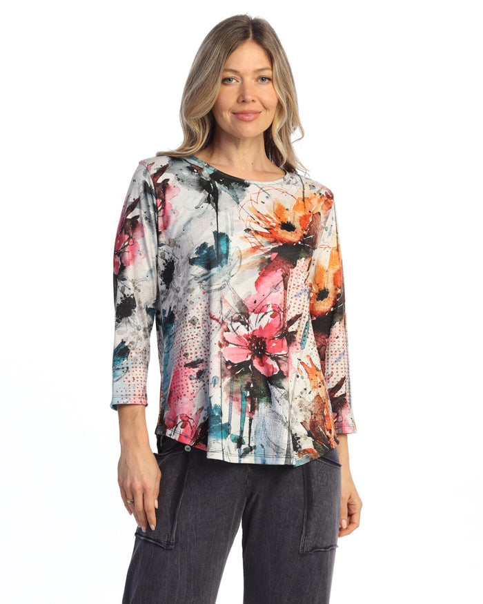 Soft-Touch Round Hem Top - 24