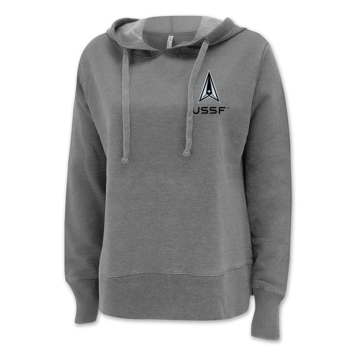 Space Force Delta Left Chest Ladies Hood