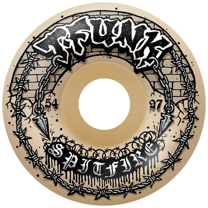 SPITFIRE FORMULA FOUR T-FUNK RAW RADIAL FULL SKATEBOARD WHEELS