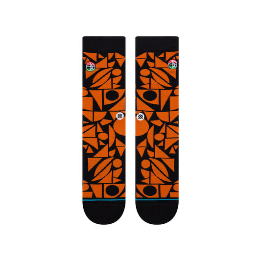 Stance X Spike's Joint 40 Native Son Sock - Black/ Orange