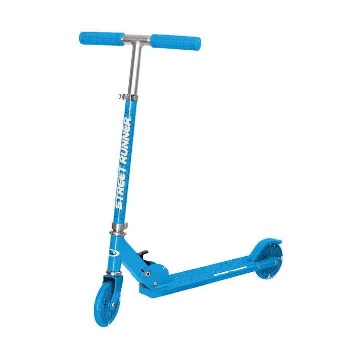 Street Runner Folding Kick Scooter with 120mm LED Wheels, Lightweight, Adjustable handlebar - Shoppers-kart.com