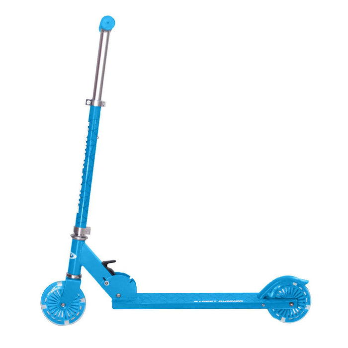 Street Runner Folding Kick Scooter with 120mm LED Wheels, Lightweight, Adjustable handlebar - Shoppers-kart.com
