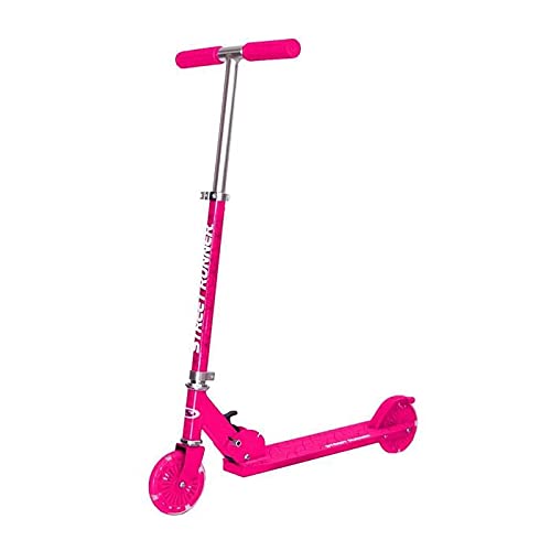 Street Runner Folding Kick Scooter with 120mm LED Wheels, Lightweight, Adjustable handlebar - Shoppers-kart.com
