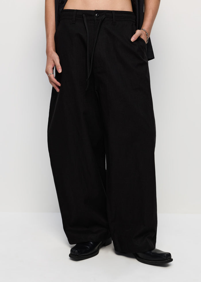 STRIPED DRAWSTRING PANTS