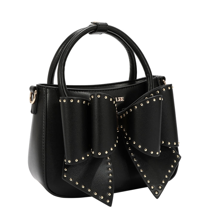 STUDDED BOW HANDBAG