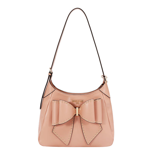 STUDDED BOW SHOULDER BAG