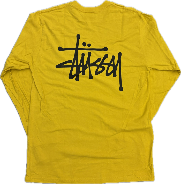 Stussy Basic Logo L/S Tee (Mustard)
