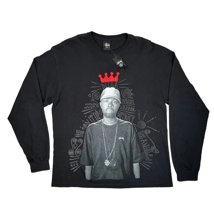 Stussy J Dilla Turn It Up L/S Tee Black