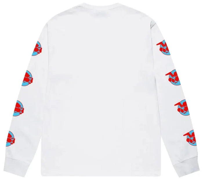 Stussy Skateman L/S Tee White