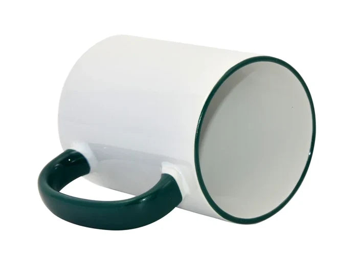 Sublimation 15oz Rim/Handle Mugs - Green