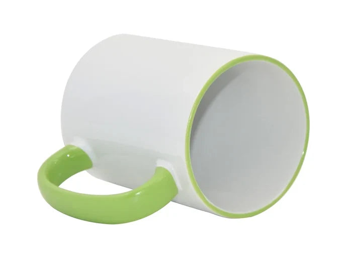 Sublimation 15oz Rim/Handle Mugs - Light Green