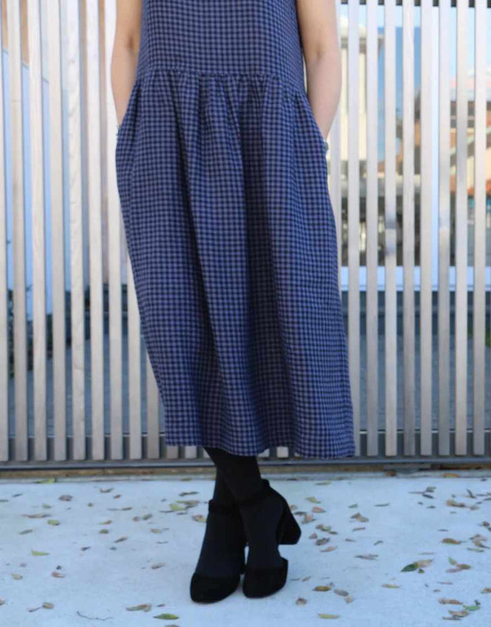 Sunloom Check Linen Felicia Dress, Complete Dressmaking Kit, Tessuti
