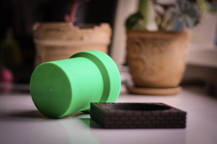 Super Mario Warp Tube Planter and Brick Tray | Plant Pot | Planteur  | Pot Planter | Planter Pot | cactus planter - 3DPrintProps